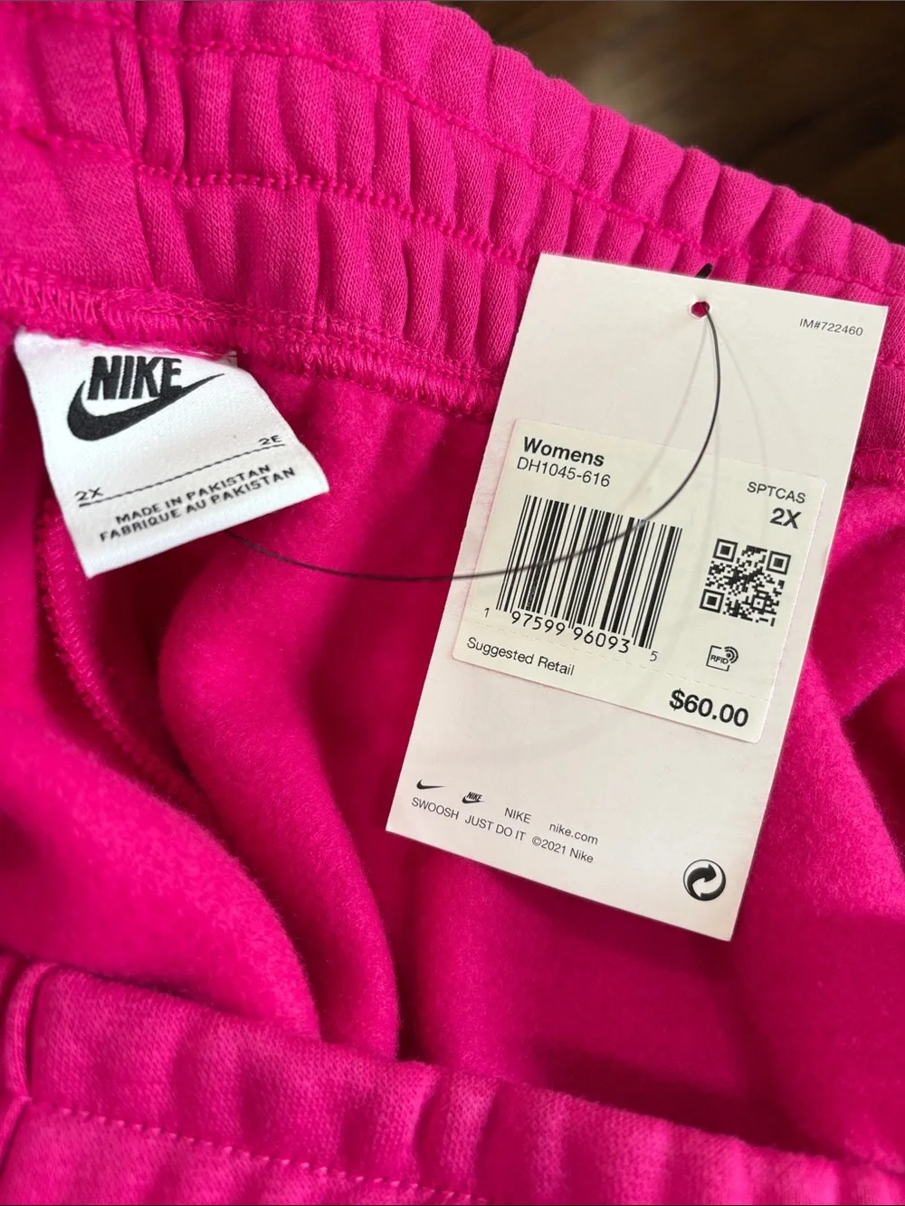 Nike fuchsia pleated sweatpants size 2X